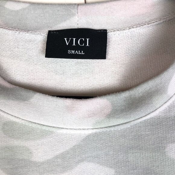 VICI Pastel Camo Lightweight Sweatshirt Long Sleeve Top Size Small - Picture 2 of 6